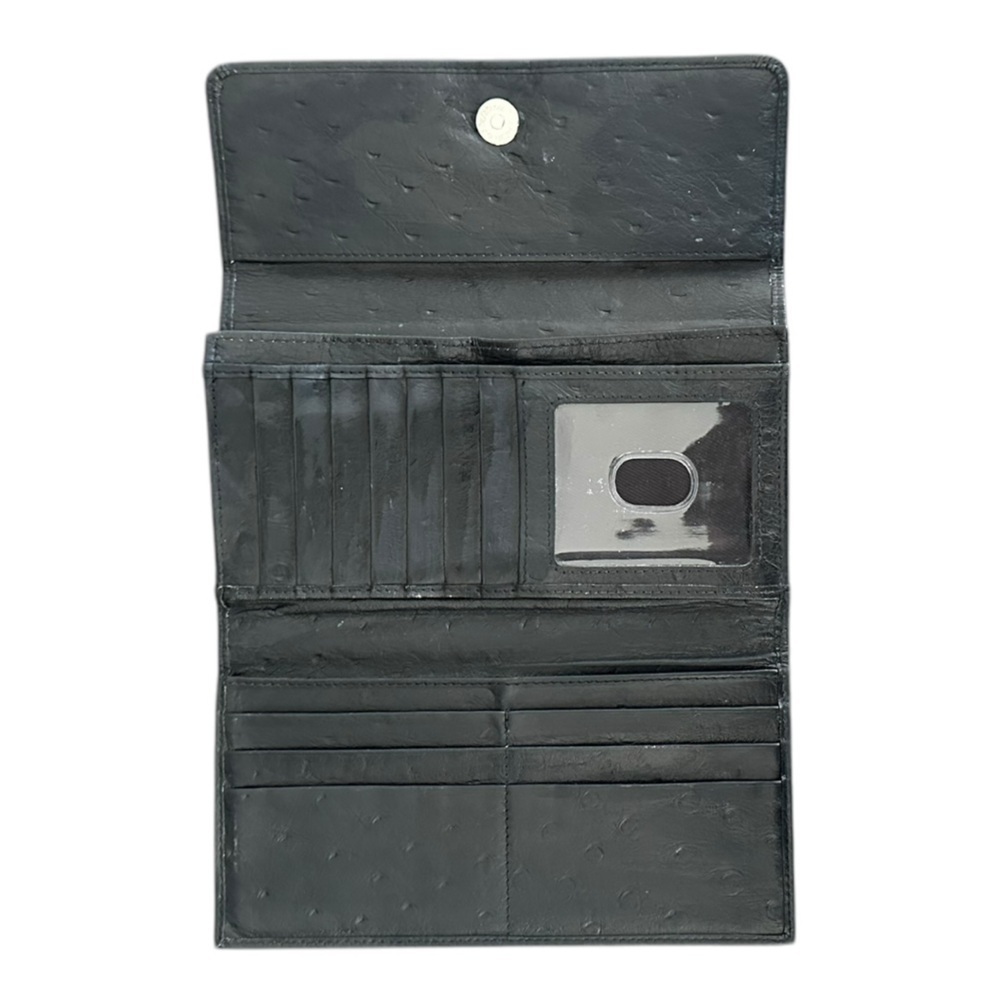 Access Denied Women’s Black Genuine Leather Tri-Fold Wallet 4” X 7”